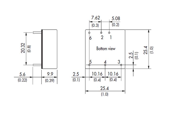 THN 20 2423 Traco Power Isolated Through Hole DC DC Converter ITE 2 1