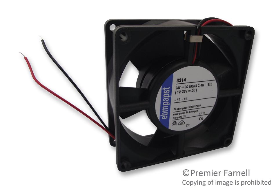 3314 Ebm Papst DC Axial Fan 24 V Square