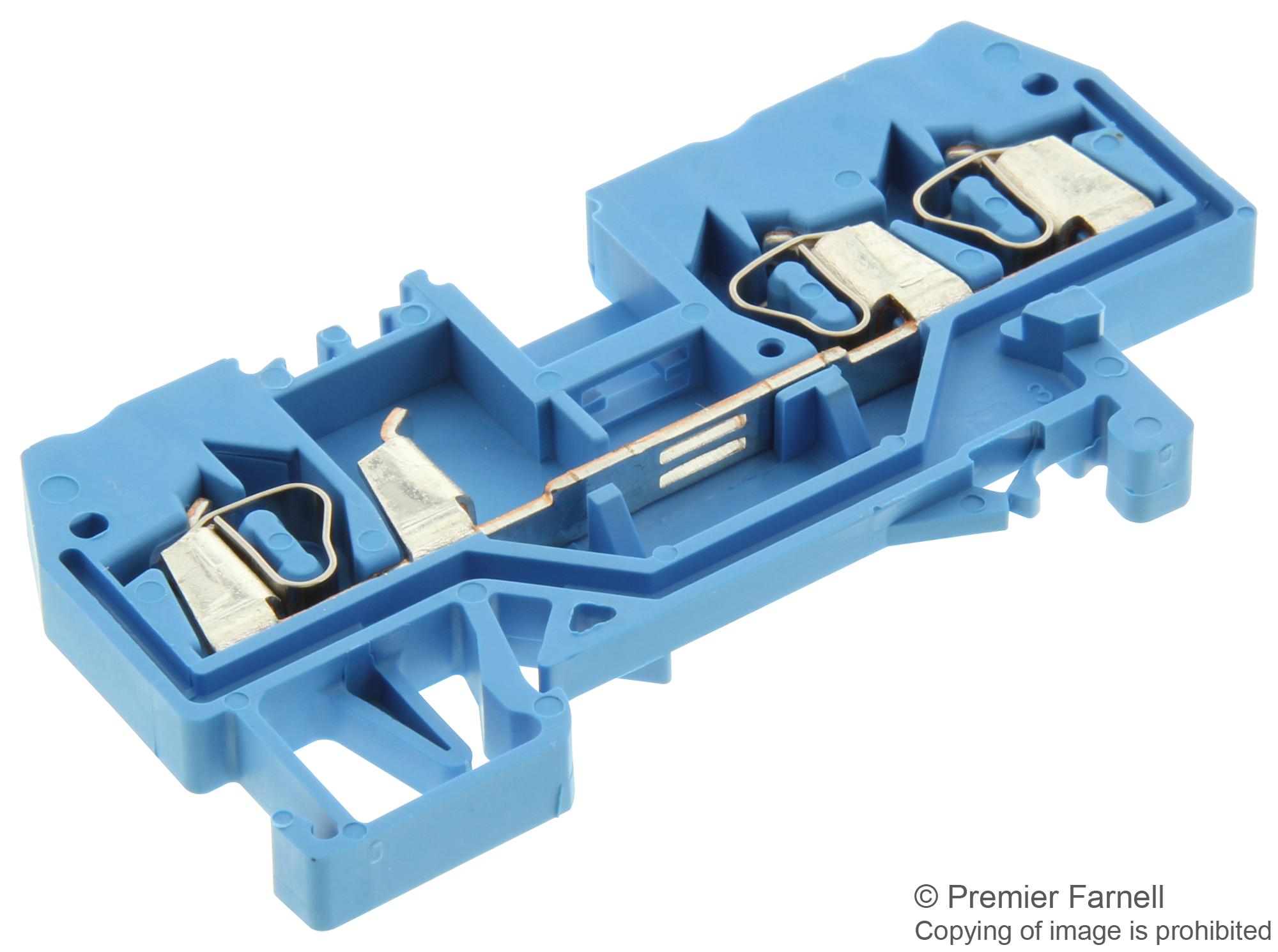 280 684 Wago Din Rail Mount Terminal Block 3 Ways 28 Awg 5553