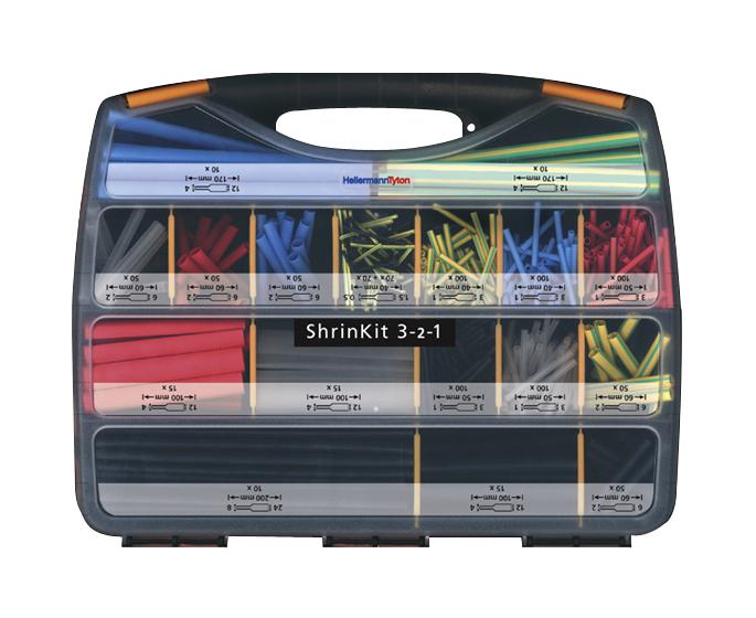 38003002 Hellermanntyton Heat Shrink Tubing Kit, ShrinKit 321