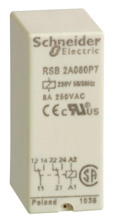RSB2A080P7 - Schneider Electric - General Purpose Relay, RSB Series ...