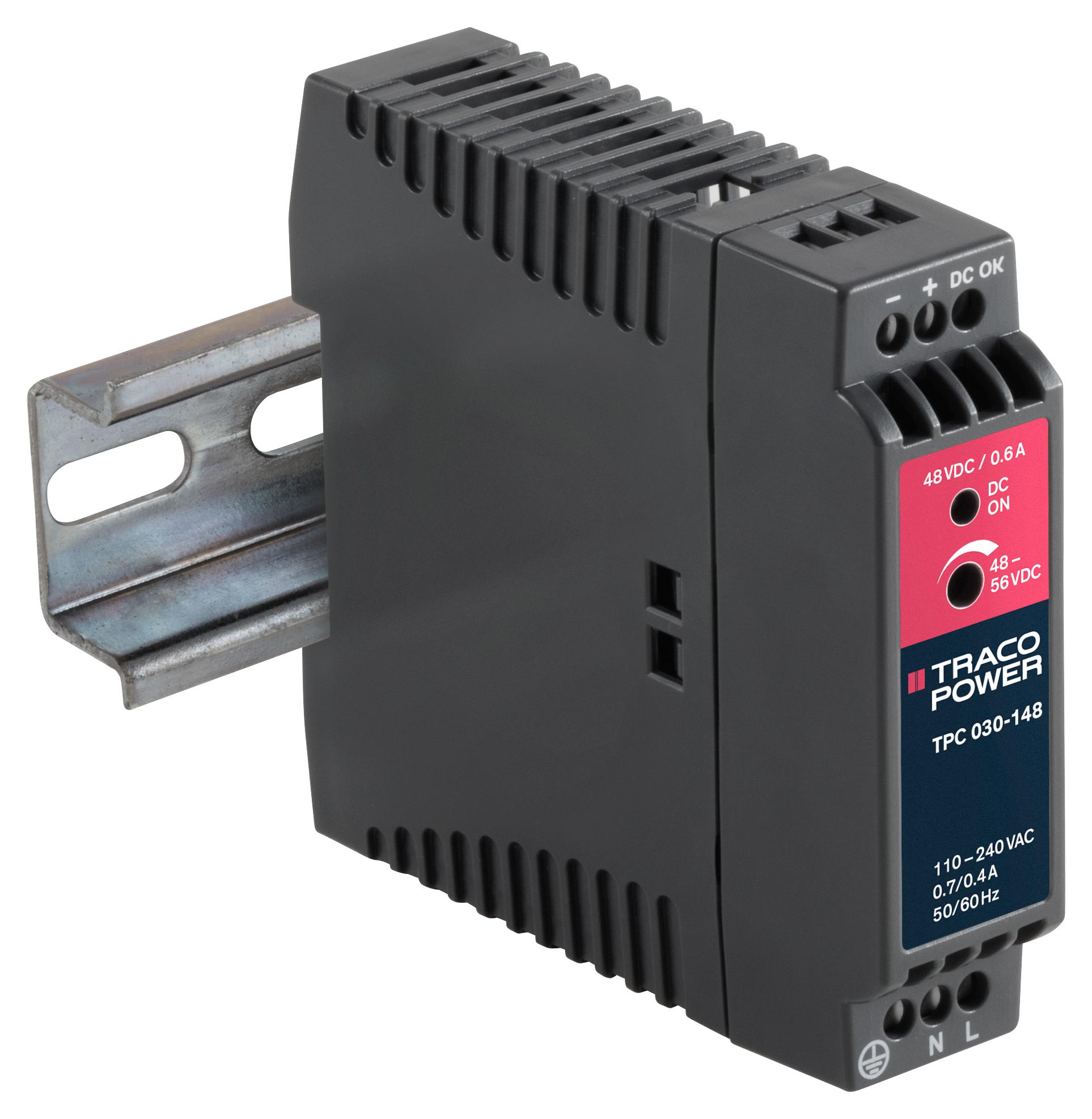 TPC 030-105 TRACO POWER, AC/DC DIN Rail Power Supply (PSU), ITE, 1 