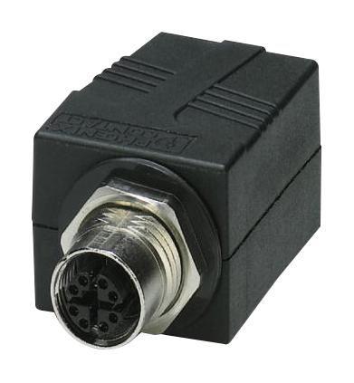 PHOENIX CONTACT 1404549 Connector Adapter, IP65/67, 10Gbps, Straight,  X-coded, M12, 8 Ways, Plug, RJ45, 8 Ways, Jack