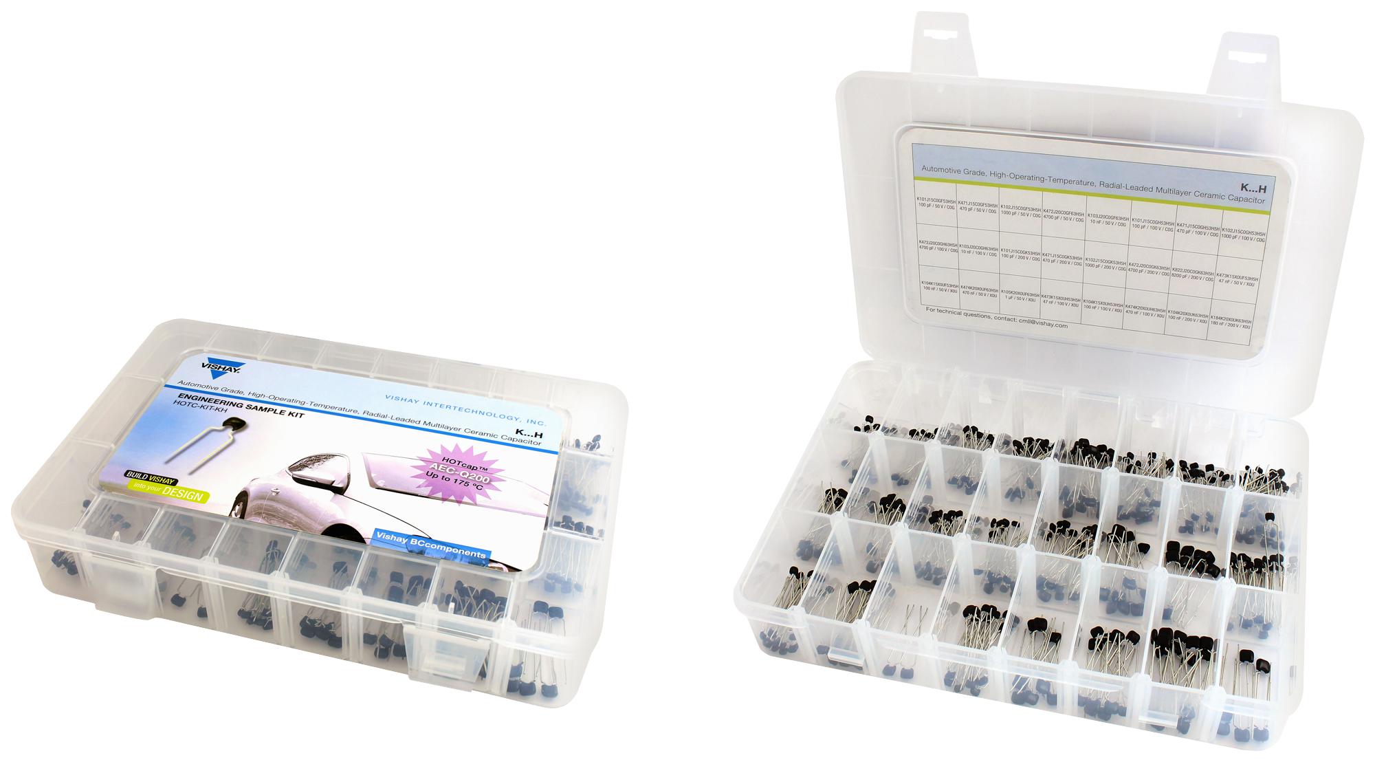 HOTCKITKH Vishay Capacitor Kit, Radial Leaded Capacitors, 100pF