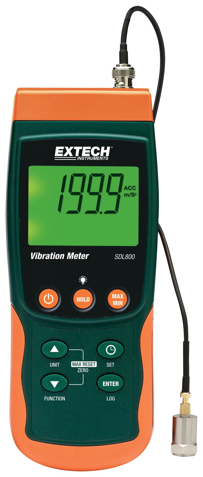 SDL800 Extech Instruments Data Logger, Vibration Meter, 1 Channel