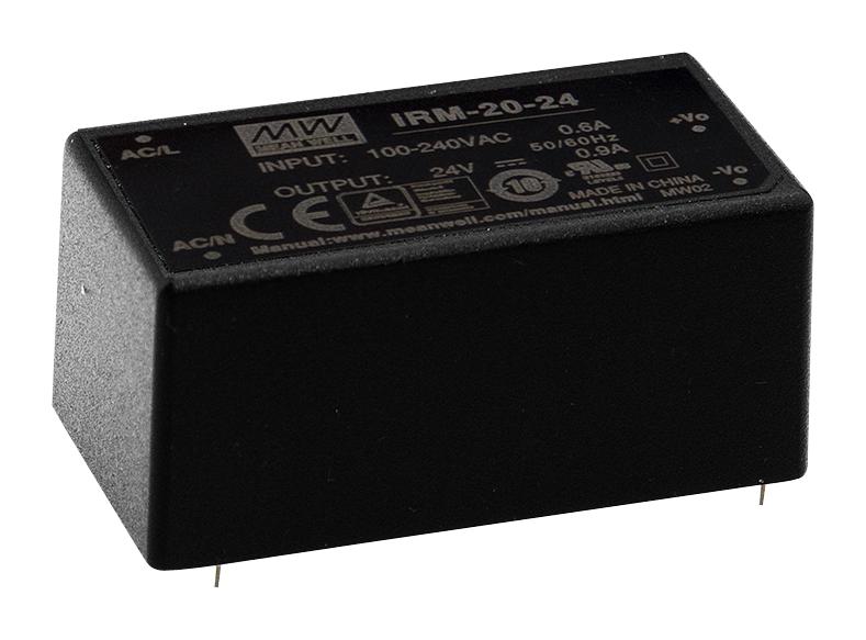 Alimentation Mean Well IRM-20-12 20W 12V 1.8A - Convertisseur AC/DC Pour Instruments Et Contrôle Industriel, Protections Intégrées