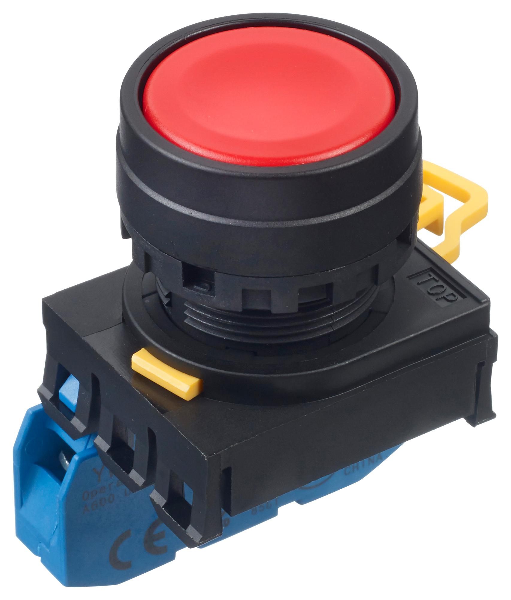 YW1BA1E10R Idec Industrial Pushbutton Switch, YW, 22.3 mm