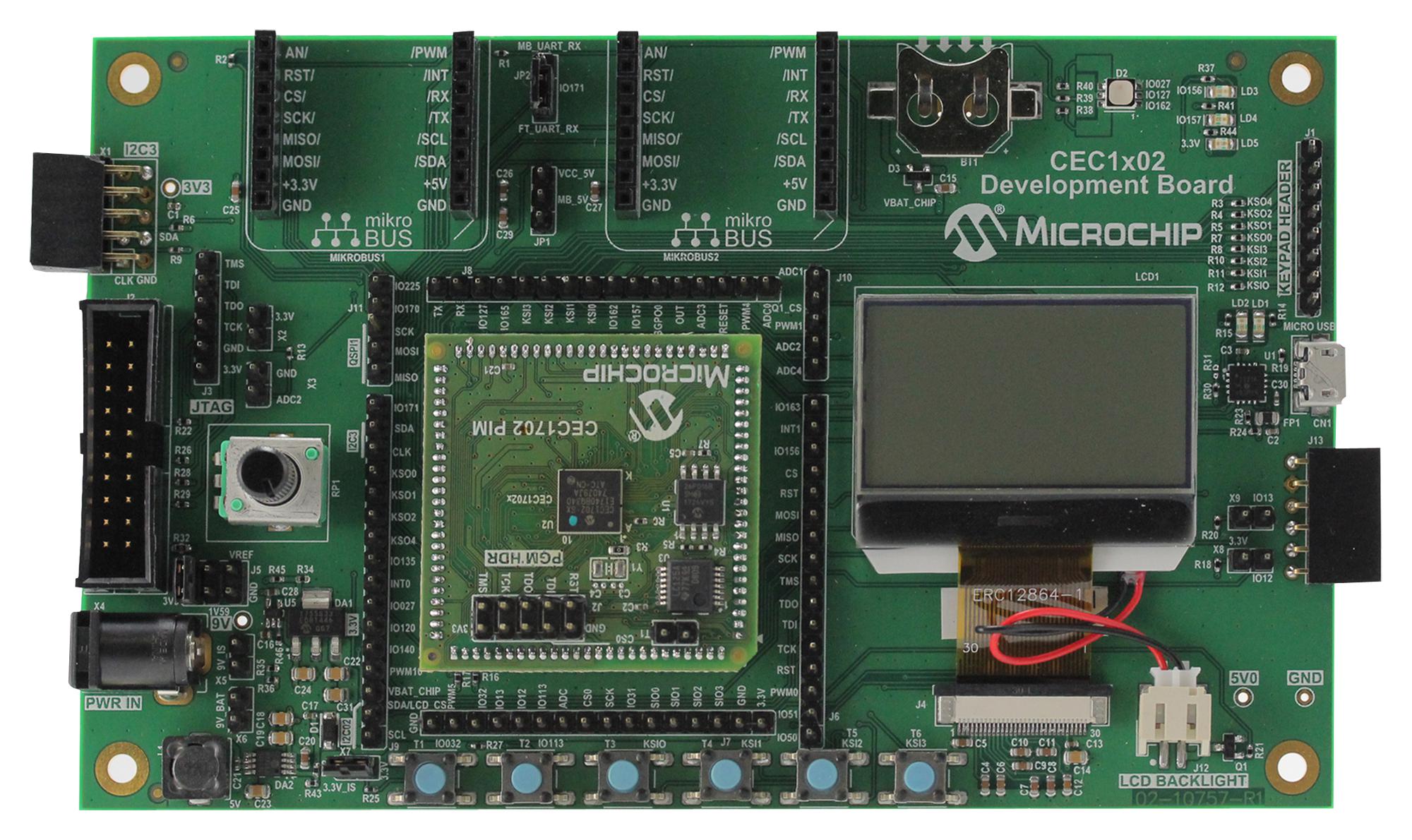 DM990013 Microchip Development Board, CEC1702 MCU, IoT Development