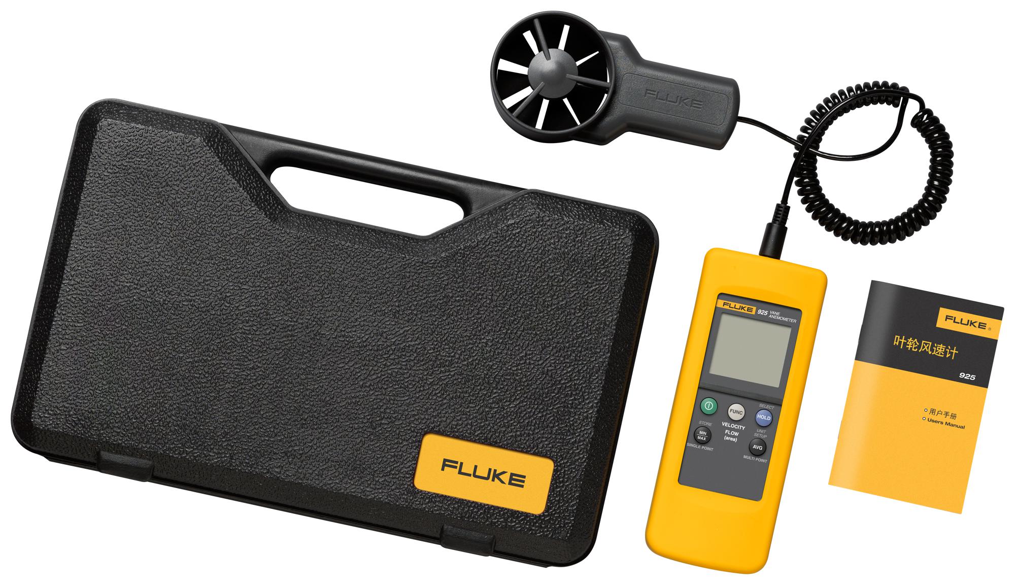 FLUKE925 ESP Fluke Anemometer, 0.4m/s to 25m/s, 0 °C