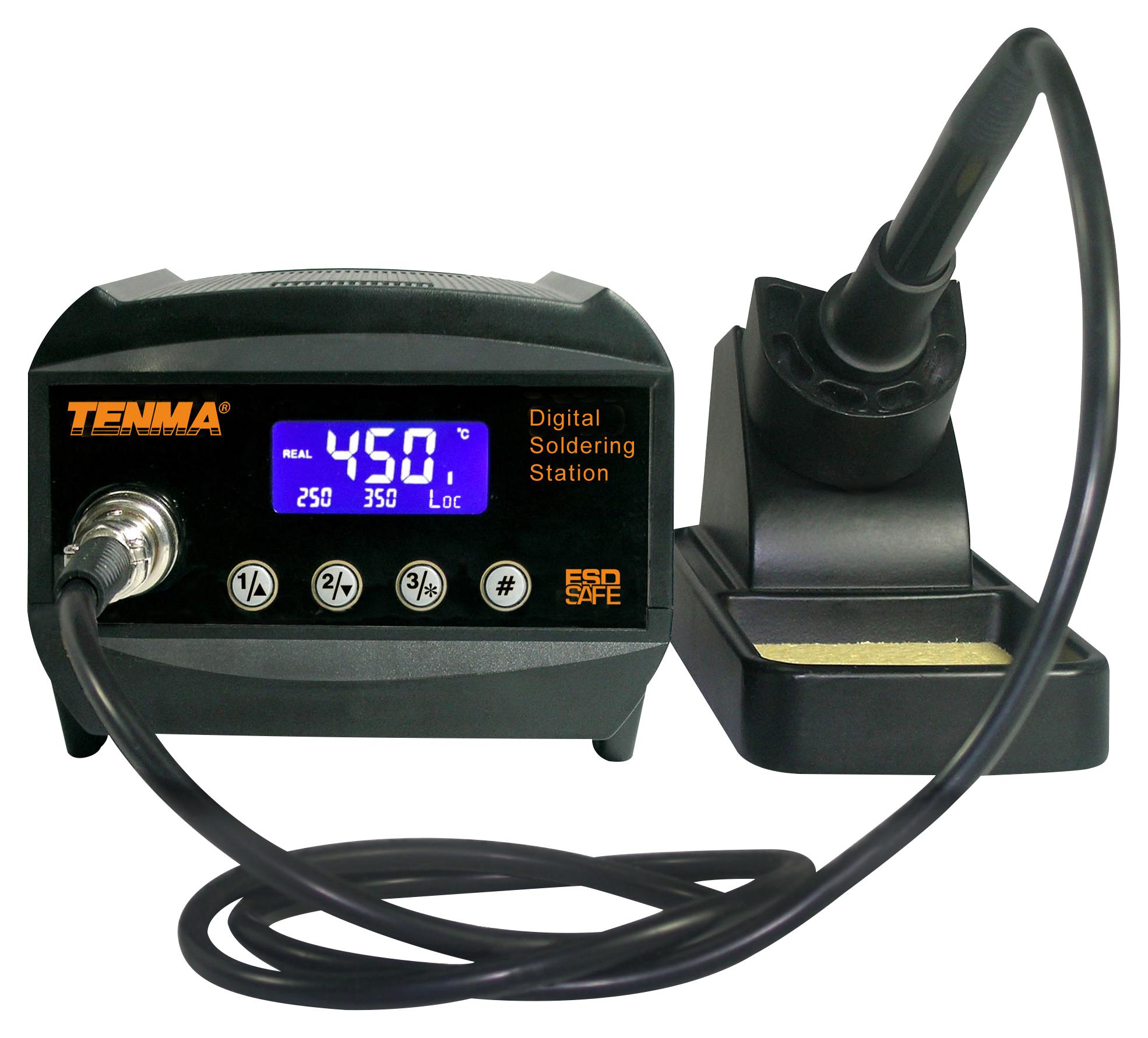21-21310 EU TENMA, Soldering Station, 80 W, 240 V, 480 °C, Heater, Power Supply, Iron Stand, EU Plug | element14 India 21-21310 EU TENMA, Soldering Station, 80 W, 240 V, 480 °C, Heater, Power Supply, Iron Stand, EU Plug | element14 India