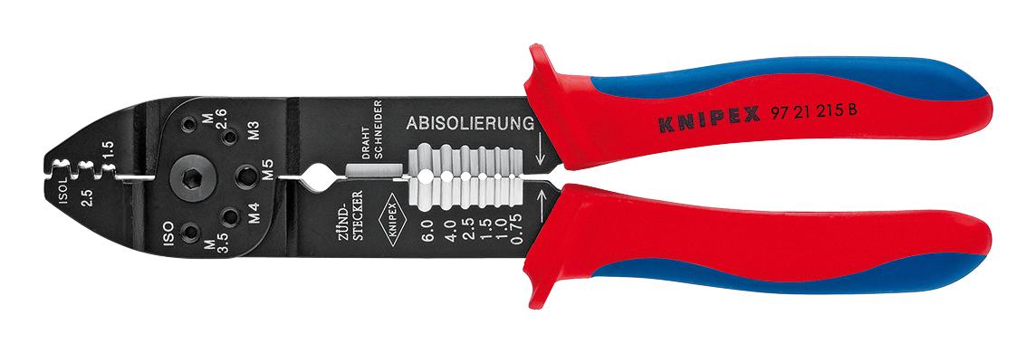 97 21 215 B KNIPEX, Combination Plier, Crimping, Burnished