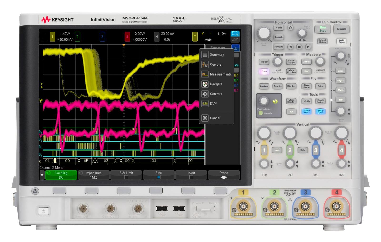 MSOX4154A Keysight Technologies MSO / MDO Oscilloscope, InfiniiVision 4000 X Series, 4+16