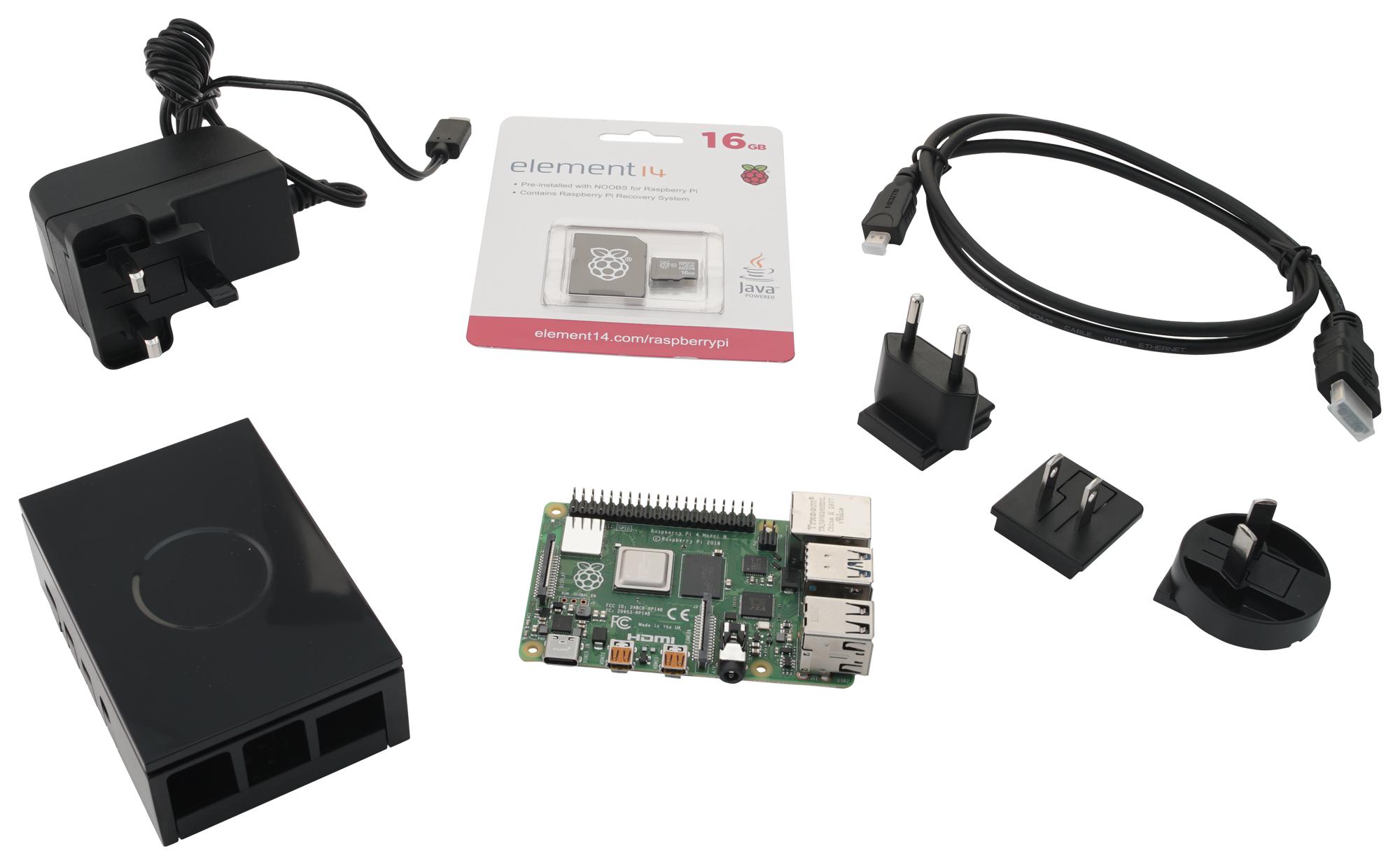 RPI4-MP-STARTER KIT-BLK-4GB. MULTICOMP PRO, Raspberry Pi 4B