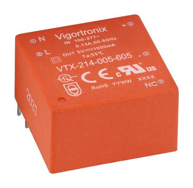 VTX-214-005-624 VIGORTRONIX, AC/DC PCB Mount Power Supply (PSU