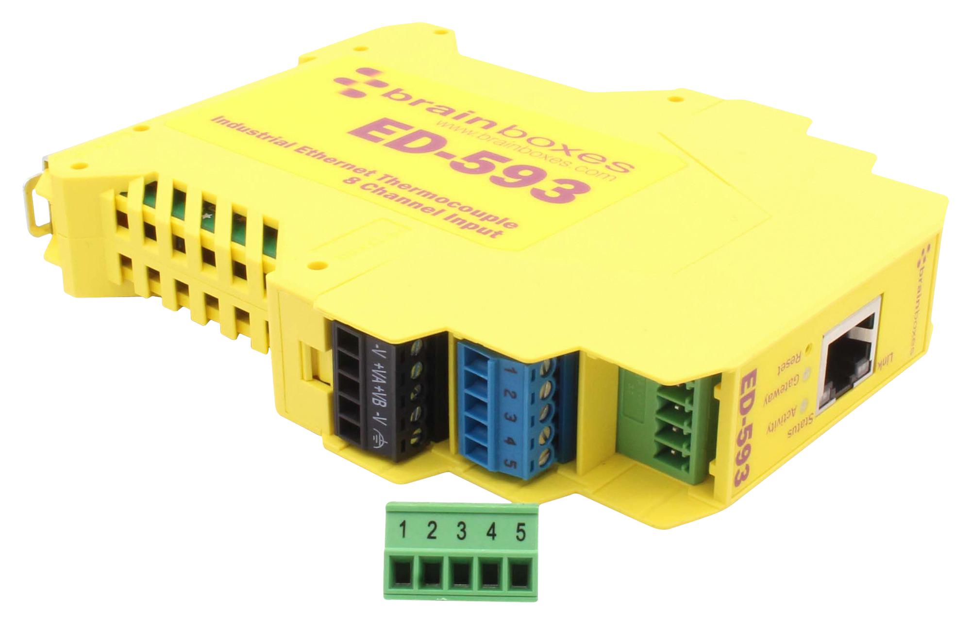 ED593 Brainboxes Module, to 8 Thermocouple, 2.5 W