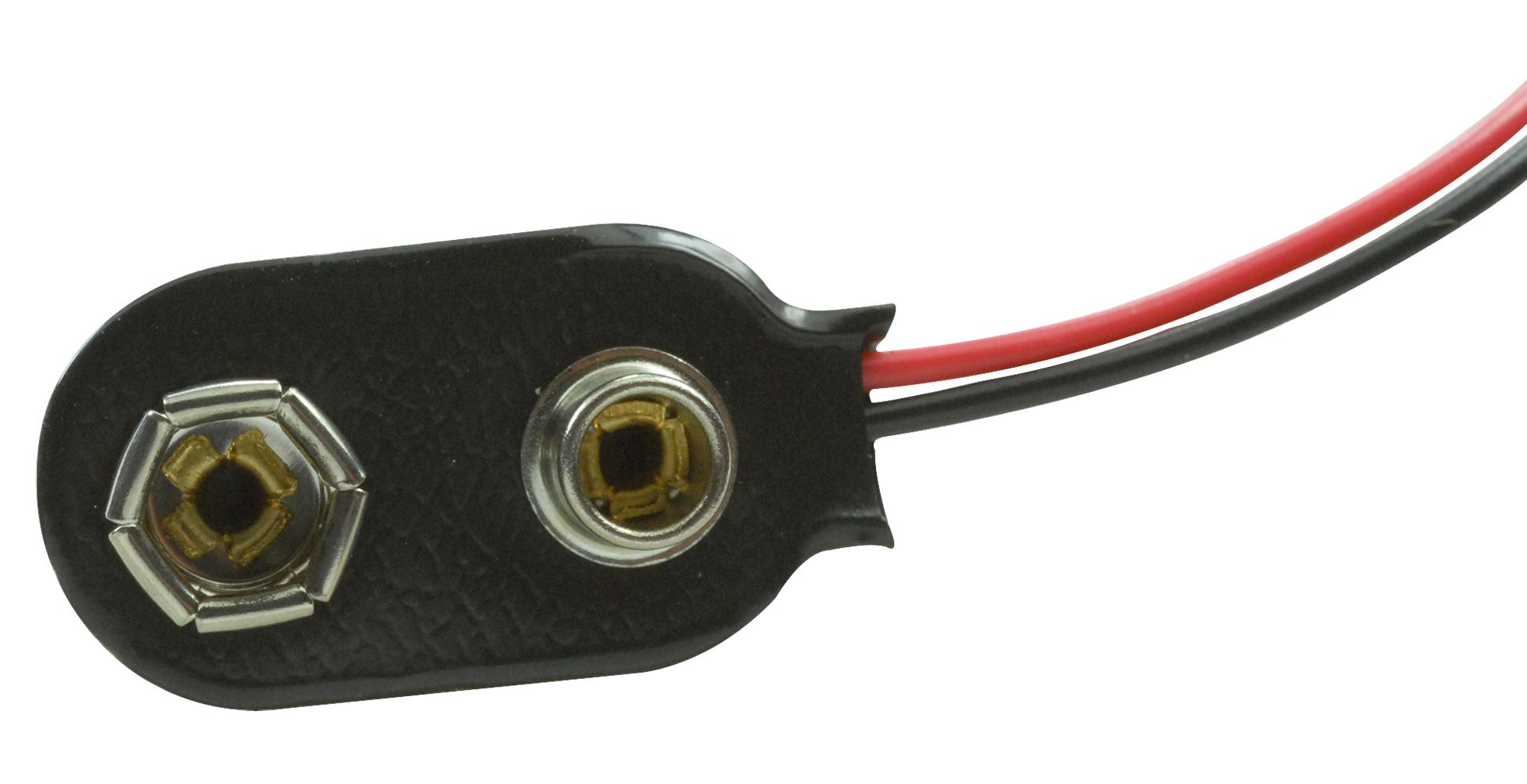 233 Keystone Battery Contact, PP3 (9V), Wire Leads