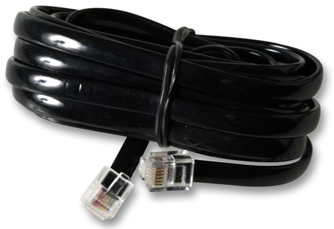 CABLE 3M RJ11-RJ11 Part # PS11460 6P6C BLACK