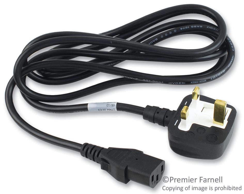 17964 Volex POWER CORD, IEC60320C13, 2.5M