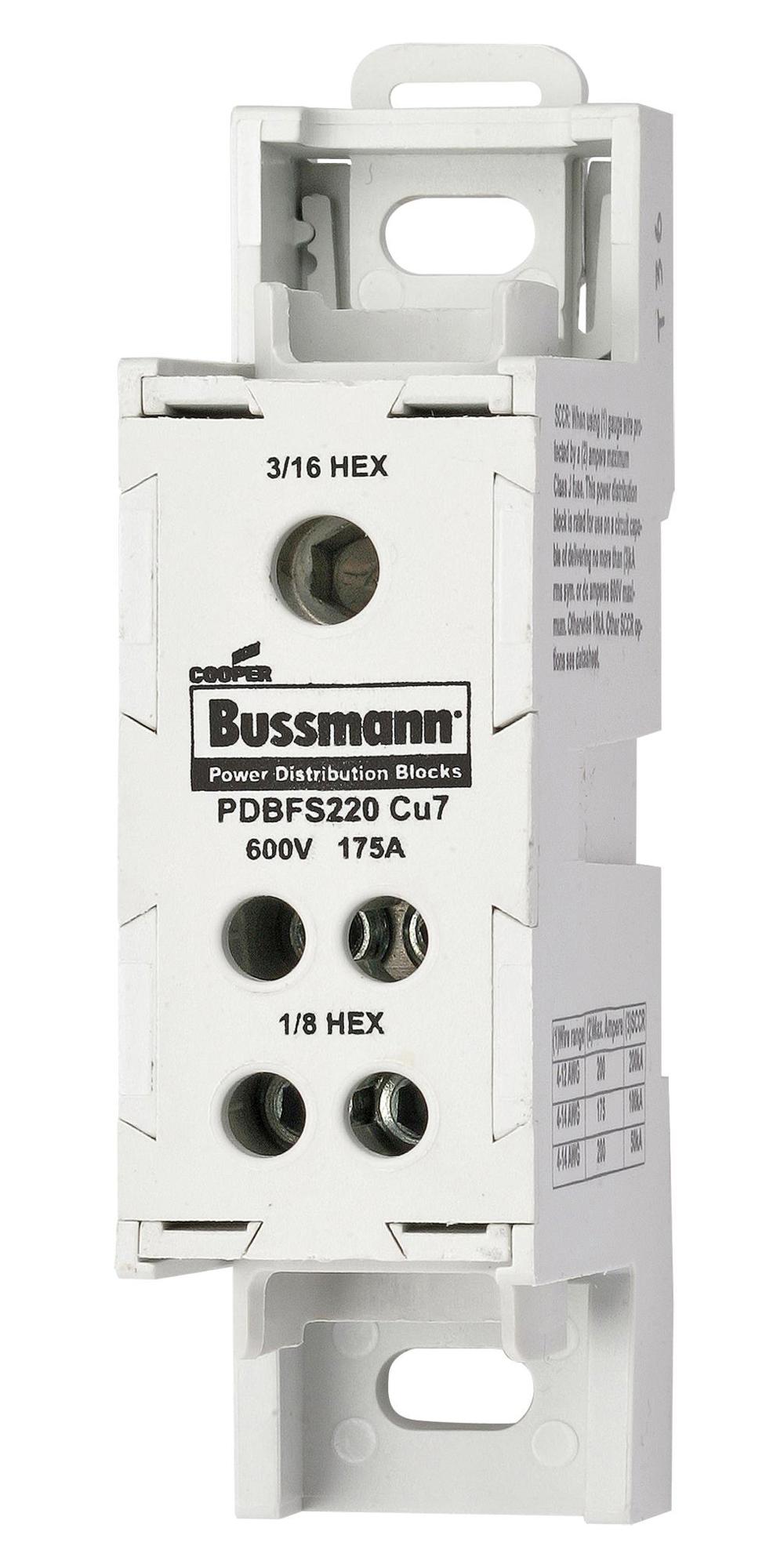 PDBFS220 Eaton Bussmann TERMINAL BLOCK, POWER DISTRIBUTION, 1POS