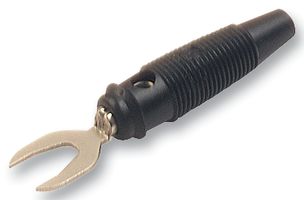 HIRSCHMANN TEST AND MEASUREMENT 930584100 Banana Test Connector, Plug, Cable Mount, 30 A, 60 V, Nickel Plated Contacts, Black