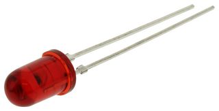 VISHAY TLHR5200 LED, Red, Through Hole, T-1 3/4 (5mm), 20 mA, 2 V, 635 nm
