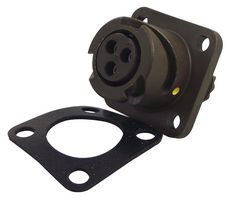 TT ELECTRONICS / AB CONNECTORS ABB00T 10SL3SSNSB10SLRPG Circular Connector, AB Series, MIL-DTL-5015 Series, Wall Mount Receptacle, 3 Contacts