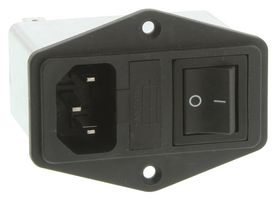 SCHAFFNER - TE CONNECTIVITY - 800333-SF - Filtered IEC Power Entry Module, IEC C14, General Purpose, 4 A, 250 VAC, 2-Pole Switch