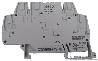 859-304 - Wago - DIN Rail Mount Terminal Block, With Switching