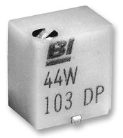 TT ELECTRONICS / BI TECHNOLOGIES 44WR10KLFTB Trimmer, Multi Turn, Cermet, Top Adjust, 10 kohm, Surface Mount, 9 Turns
