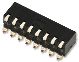 MULTICOMP PRO MCEPM-08 DIP / SIP Switch, 8 Circuits, Piano Key, Surface Mount, SPST, 24 V, 25 mA