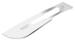 SWANN-MORTON 0108 Swann Morton Blades 22, Carbon Steel, Handle 4 or 6A, Pack of 5