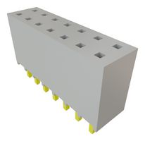 SAMTEC SSQ-107-01-G-D PCB Receptacle, Board-to-Board, 2.54 mm, 2 Rows, 14 Contacts, Through Hole Mount