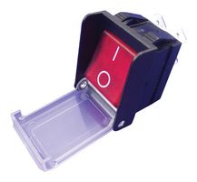 ARCOLECTRIC / BULGIN LIMITED - C1353AHNAA - Rocker Switch, Off-On, DPST, Illuminated, Panel Mount, Red, 1350 Series