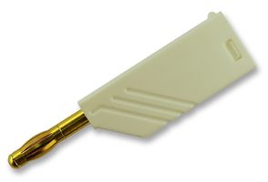 HIRSCHMANN TEST AND MEASUREMENT - 934100707 - Banana Test Connector, 4mm, Plug, Cable Mount, 24 A, 60 V, Gold Plated Contacts, White