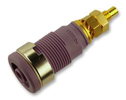 HIRSCHMANN TEST AND MEASUREMENT 972354109 Banana Test Connector, 4mm, Socket, Panel Mount, 32 A, 1 kV, Gold Plated Contacts, Violet