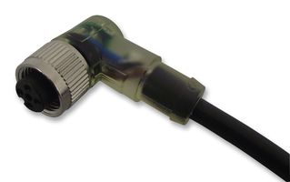 TELEMECANIQUE SENSORS XZCP0666L5 Sensor Cable, Light Curtain, 90° M8 Receptacle, Free End, 3 Positions, 5 m, 16.4 ft