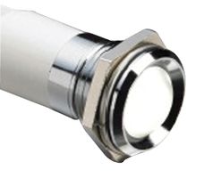 CML INNOVATIVE TECHNOLOGIES 195M025C Multicolour Panel Indicators, Chrome Plated Bezel, Red, Amber, Green, 22 mm