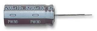 NICHICON UPW1J102MHD Electrolytic Capacitor, Miniature, 1000 µF, 63 V, ± 20%, Radial Leaded, 8000 hours @ 105°C, Polar