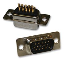 NORCOMP 780-M15-203L001 D Sub Connector, HD15, IP68, High Density, Receptacle, Seal-D 780-M Series, 15 Contacts, DE