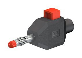 STAUBLI KLS4 SCHWARZ Banana Test Connector, 4mm, Plug, Cable Mount, 10 A, 60 VDC, Black