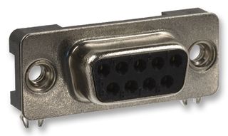 NORCOMP 190-009-263R001 D Sub Connector, Right Angle, DB9, Standard, Receptacle, 190 Series, 9 Contacts, DE, Solder