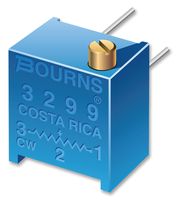BOURNS 3299P-1-201LF Trimmer, Multi Turn, Cermet, Side Adjust, 200 ohm, Through Hole, 25 Turns