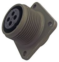 AMPHENOL INDUSTRIAL MS3102E14S-2S.. Circular Connector, MIL-DTL-5015 Series, MS3102 Series, Box Mount Receptacle, 4 Contacts
