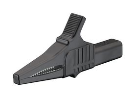 STAUBLI 66.4012-20 Crocodile Clip, Black, 32A Current, 20mm Jaw Opening, 1kV, XKK-1001 Series