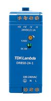 TDK-LAMBDA DRB50-24-1 AC/DC DIN Rail Power Supply (PSU), ITE, 1 Output, 50.4 W, 24 VDC, 2.1 A