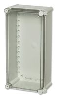 FIBOX PC 3819 13 T-2FSH ENCL. Plastic Enclosure, IK08 (Side) / IK09 (Front), DIN Rail, Polycarbonate, 130 mm, 188 mm, 378 mm