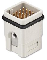 HARTING - 09 12 021 3001 - Heavy Duty Connector, Han Q High Density, Insert, 21 Contacts, 3A, Plug
