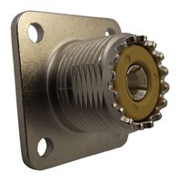 AMPHENOL RF 83-1R (SO-239) RF / Coaxial Connector, UHF Coaxial, Straight Flanged Jack, Solder, Brass