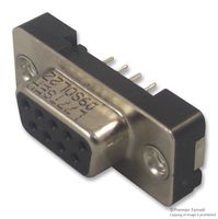 AMPHENOL COMMUNICATIONS SOLUTIONS L77TSEH09SOL2 D Sub Connector, DB9, Standard, Receptacle, TS, 9 Contacts, DE, Solder