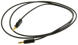 POMONA 1081-36-0 Test Lead, Miniature Banana Plug to Miniature Banana Plug, Black, 3 kV, 5 A, 914.4 mm